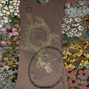 Handmade Inkspoon Graphic Sleeveless Dress